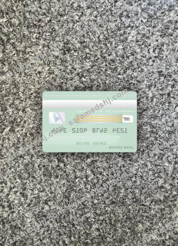South Sudan Ivory Bank visa debit card photolook back